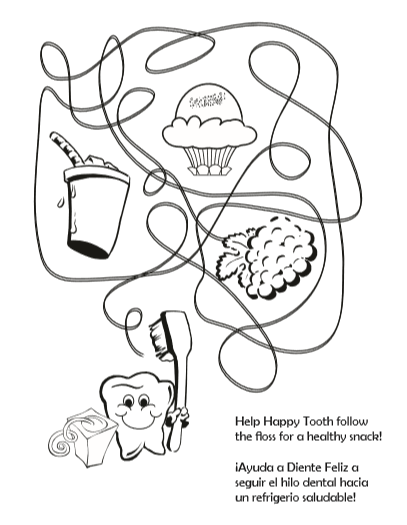 dental floss maze activity