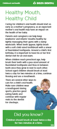 healthy mouth healthy child