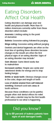how eating disorders affect teeth