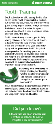 tooth trauma information